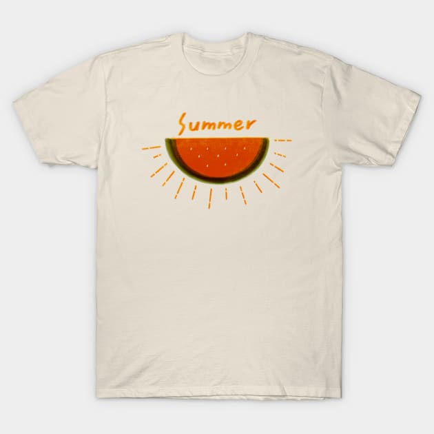 Summer sunshine - watermelon T-Shirt by summerheart